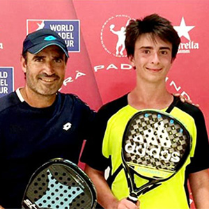 IGNACIO I, an Italian player, offers a padel camp / padel lessons in Barcelona to his son Christian with Coach Mariano Llanos