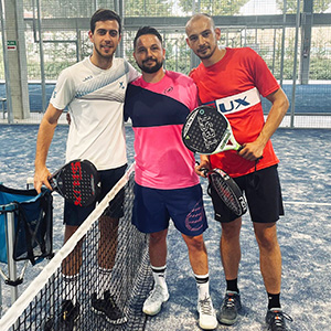 Murphy M, a padel player from Lens / Béthune (France), on training in Valence with Jorge Bellmont.